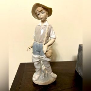 LLADRO Retired! Rare! Fisher Boy “Nino Pescador” IOB 1990 Valencia Spain